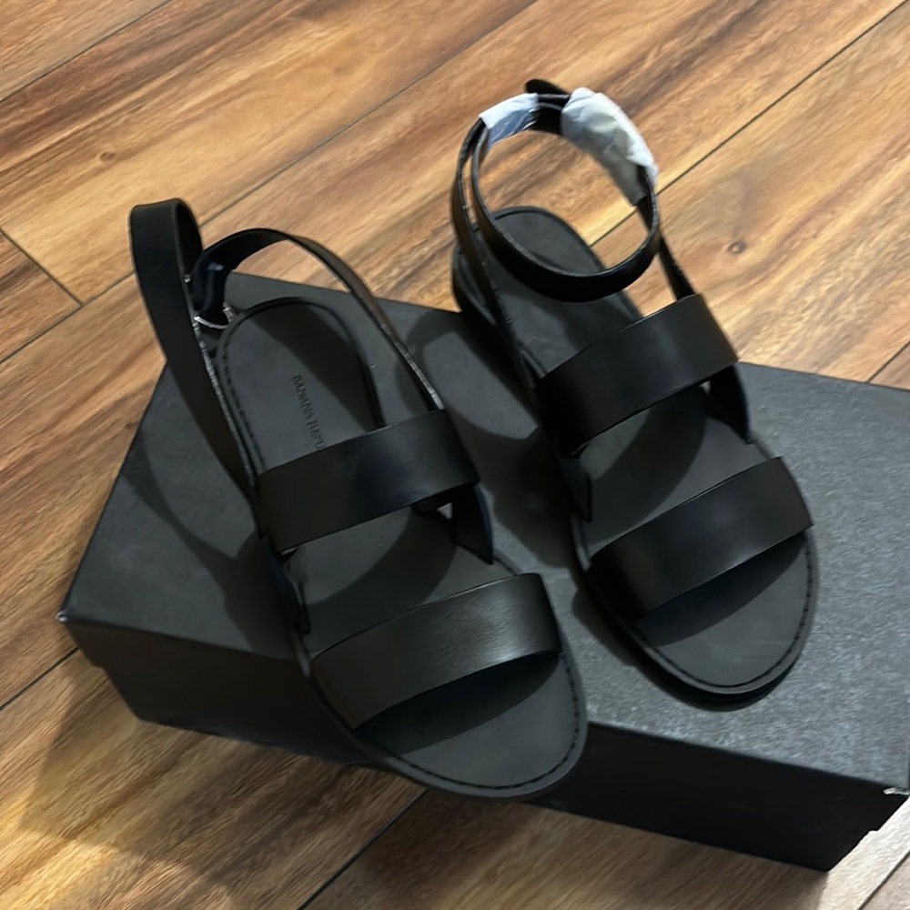 Banana Republic Black Sandals with Wide Straps